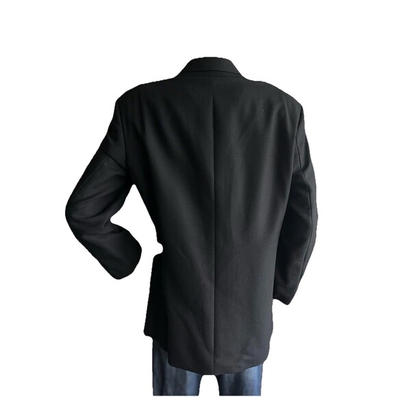 HUGO BOSS Sokrates Men's 42R Blazer Textured Wool Black Sport Jacket Made In USA - Picture 5 of 13